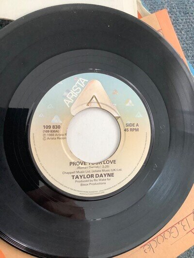 Taylor Dayne. Prove your love. . 7” vinyl. 1988. Arista
