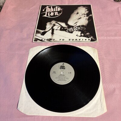 White Lion Fight To Survive Vinyl LP 1987 US Repress Remaster Album SLAM 1