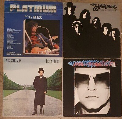 Whitesnake T.Rex The Boomtown Rats Elton John Vinyl Job Lot First Pressing
