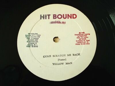 Yellowman Come Scratch Me Back Jamaica 12" Hit Bound 1980 EX