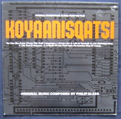 PHILIP GLASS Koyaanisqatsi Original Soundtrack VINYL LP UK 1987 Island ISTA 4