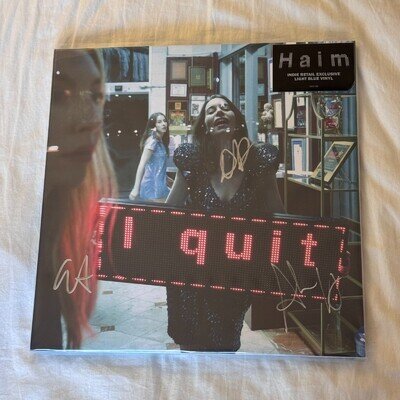 HAIM I quit SIGNED Light Blue Translucent Indie Exclusive 2LP Vinyl NEW UNPLAYED