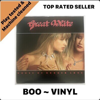 Great White - House Of Broken Love. 7" Single. 1989. EX / EX Condition