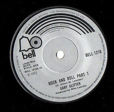 ❤️ Gary Glitter - Rock And Roll Part 1 & 2 ❤️ Original 1972 Single 7" ... EX
