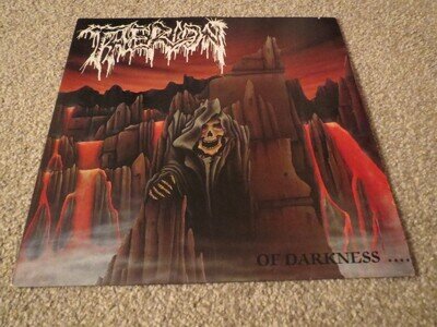 THERION -OF DARKNESS- AWESOME VERY RARE FIRST PRESS LP VINYL 1991 ENGLAND GRAVE