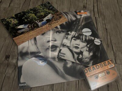Tame Impala - Deadbeat COKE BOTTLE CLEAR Vinyl + CD Bundle w/ SIGNED Card
