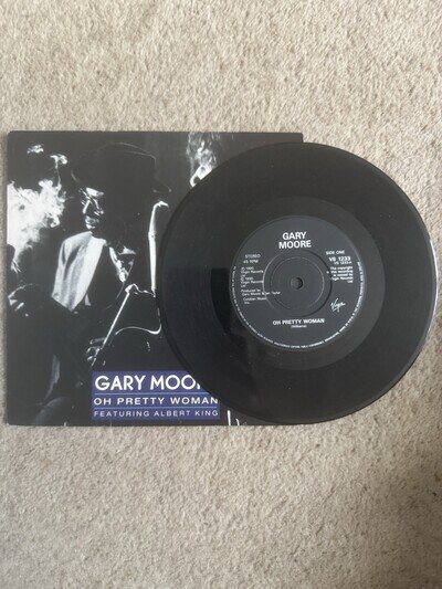 GARY MOORE & ALBERT KING - OH PRETTY WOMAN. 1990 UK BLUES ROCK 7" SINGLE.