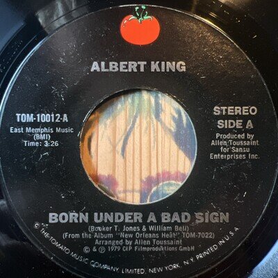 Albert King Born Under A Bad Sign Vinyl Record 7” Single VG+/VG+