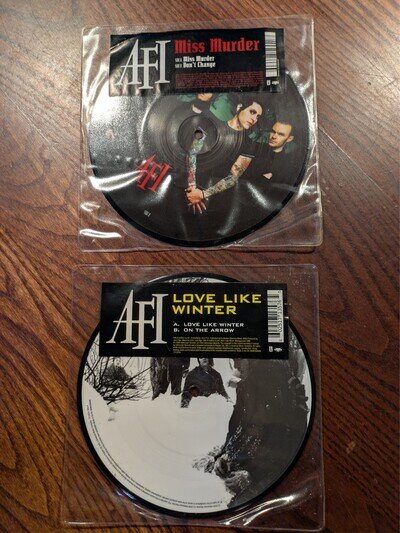 AFI ‎- 2 x 7" Picture Disc Single Records, Love Like Winter & Miss Murder