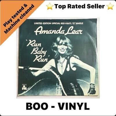 Amanda Lear - Run baby run 12” Red Vinyl Record Disco EX / VG Condition