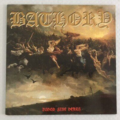 BATHORY - BLOOD FIRE DEATH + INSERT - GATEFOLD - UK 1988 - VG++