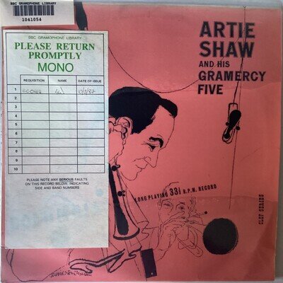 ARTIE SHAW AND HIS GRAMERCY FIVE BBC GRAMOPHONE LIBRARY 10” RECORD (COLUMBIA)