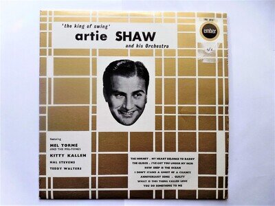 Artie Shaw The King Of Swing LP Ember EMB3328 EX/VG 1960s sleeve has sellotap...