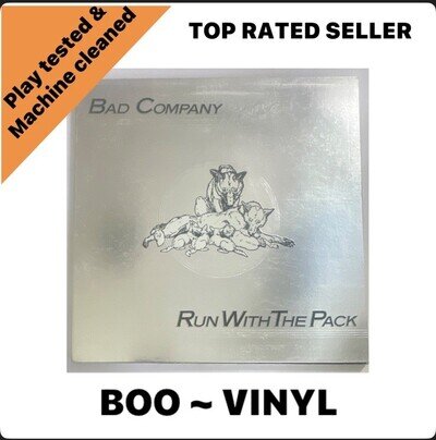 Bad Company Run With The Pack Lp Vinyl Record 12" VG+ / VG+