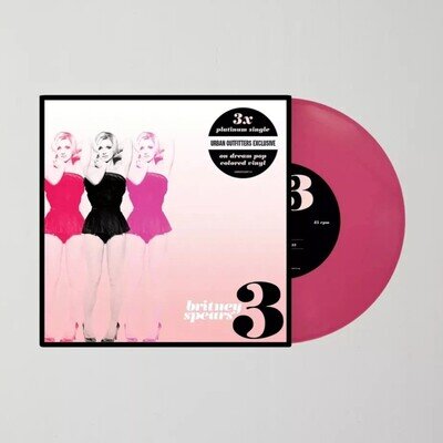 Britney Spears 3 UO DREAM POP PINK 7" Single vinyl •Brand New• Ready To Post 🤩
