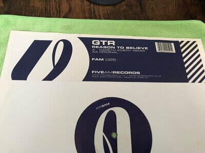 GTR - Reason To Believe 12" Original & Gareth Emery Mixes