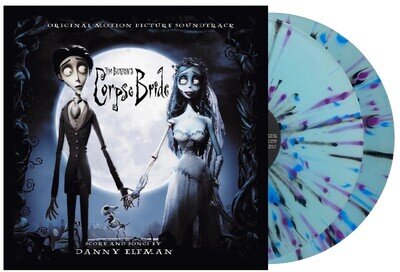 DANNY ELFMAN - CORPSE BRIDE Soundtrack "Blue Moon & Ghost Splatter" 2LP Vinyl