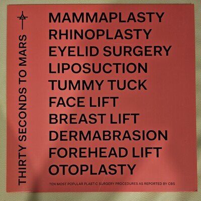 THIRTY SECONDS TO Mars - AMERICA LP white vinyl