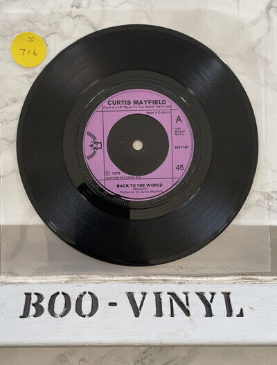 Curtis Mayfield - Back To The World 7” vinyl soul / funk record VG+