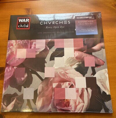 CHVRCHES Open Every Eye RSD 2025 2LP Transparent Blue Vinyl New Still Sealed.