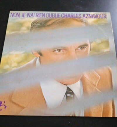 Charles Aznavour Non Je Nai Rien Oublie Vinyl LP