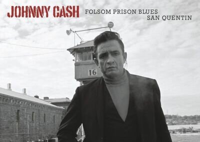 Reproduction Vintage Johnny Cash "Folsom Prison" Poster, Wall Art, Size A2