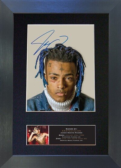 #772 XXXTentacion Jahseh Ricardo Signed Autograph Mounted Photo Repro PRINT