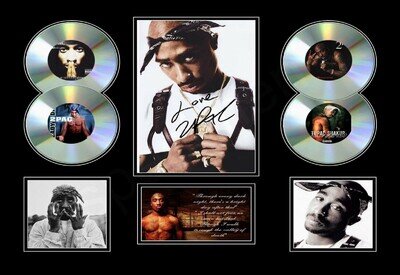 Tupac Shakur Signed Limited Edition Memorabilia Print Autographed Gift Poster