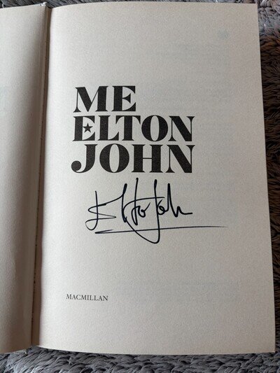 Grade A Book Hand Signed by Elton John - British Singer Autograph + Verified COA