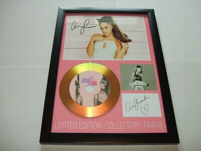 ariana grande LIMITED EDITION SIGNED AUTOGRAPH FRAMED A4