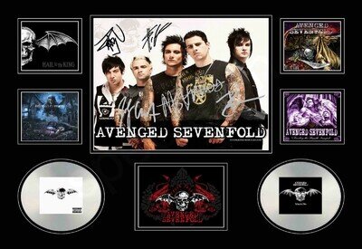 Avenged Sevenfold Signed Limited Edition Memorabilia Print Autographed Art Gift