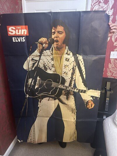 The Sun Elvis Poster Extra Large Slight Damage As Can Be Seen By Pictures