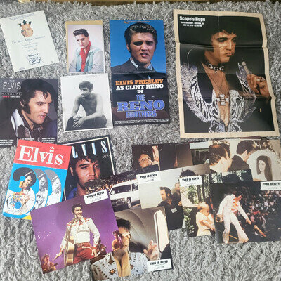 Elvis Memorabilia Lobby Cards 1981 Warner Bros x 12 Posters Magazines Prints