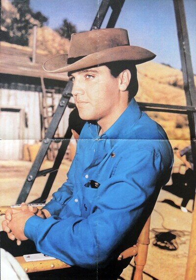ELVIS PRESLEY POSTER . AMERICAN COWBOY . 60 X 42 CM