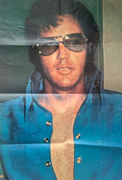 Elvis Poster. Used Condition Size Is 944 X 644mm.