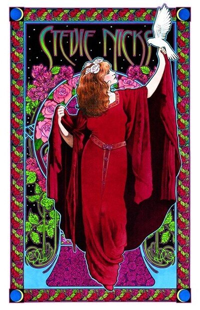 Stevie Nicks - White Dove - Fan Club Poster - by Bob Masse - 24 x 15
