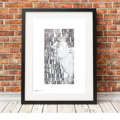 DEPECHE MODE ❤ Enjoy The Silence - song lyrics poster art limited Edition Print