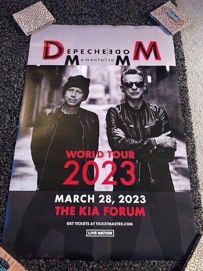 DEPECHE MODE "Memento Mori World Tour 2023" poster 24x36 Kia Forum RARE OOP