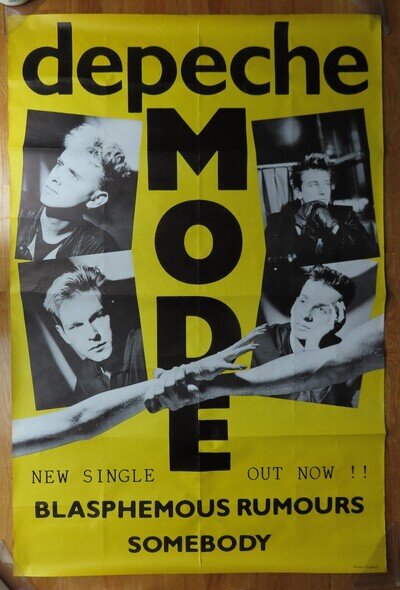 1984 English Electronic Band DEPECHE MODE "Blasphemous Rumours Somebody" Poster