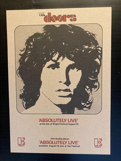 The Doors poster - Live on Elektra records 1970 new A2 vintage style reprint
