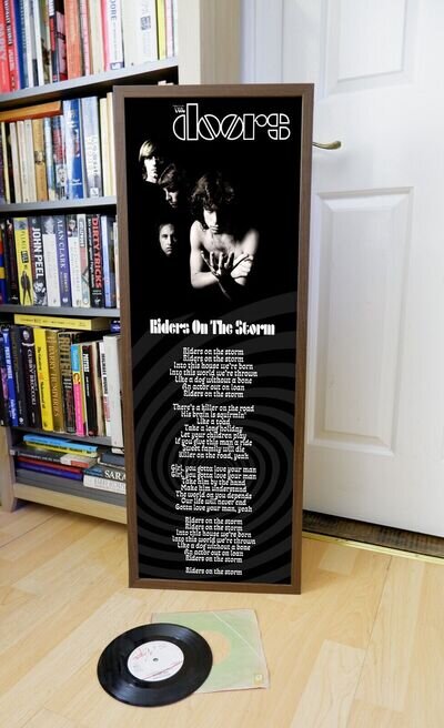 THE DOORS RIDERS ON THE STORM POSTER LYRIC SHEET, LIGHT MY FIRE, STORM, LIZARD