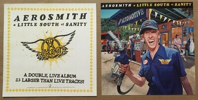 AEROSMITH Rare VINTAGE 1998 SET of 2 DOUBLE SIDED PROMO POSTER FLAT of South CD
