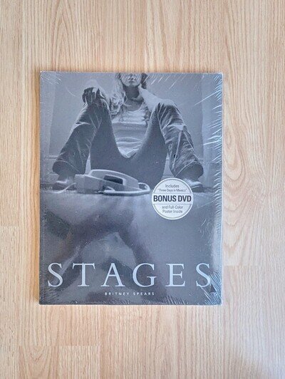 Britney Spears Stages Book w/ Color Poster & DVD NEW Sealed / Read Description!