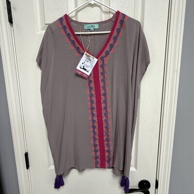 EMMYLOU HARRIS worn personal wardrobe Cover Up Tunic T-Shirt Dress S +AUTOGRAPH
