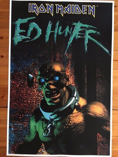 IRON MAIDEN,'ED HUNTER', RARE, AUTHENTIC,OFFICIAL, 1999 POSTER