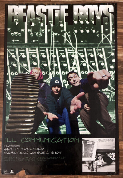 Beastie Boys Ill Communication Promo Record Store Display Poster 20"x30"