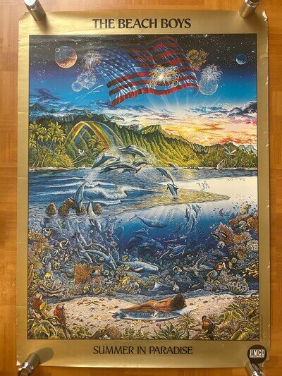 The Beach Boys / Summer in Paradise 1992 Japan Original Promo Poster B2 20x28in