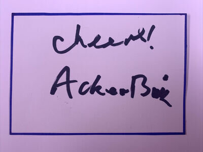 Acker Bilk Signed Card Original Authentic From The Collection Of Barry McD.