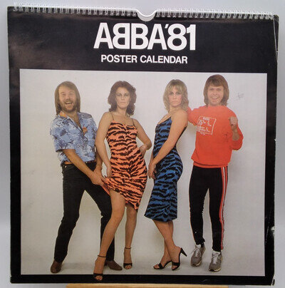 ABBA 1981 Poster Calendar, Collector's Item. Agnetha, Björn, Benny, Frida. '81