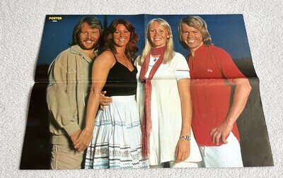 ABBA POSTER 1977 HURRIGANES Swedish Poster Music Magazine 1970s Vintage Rare